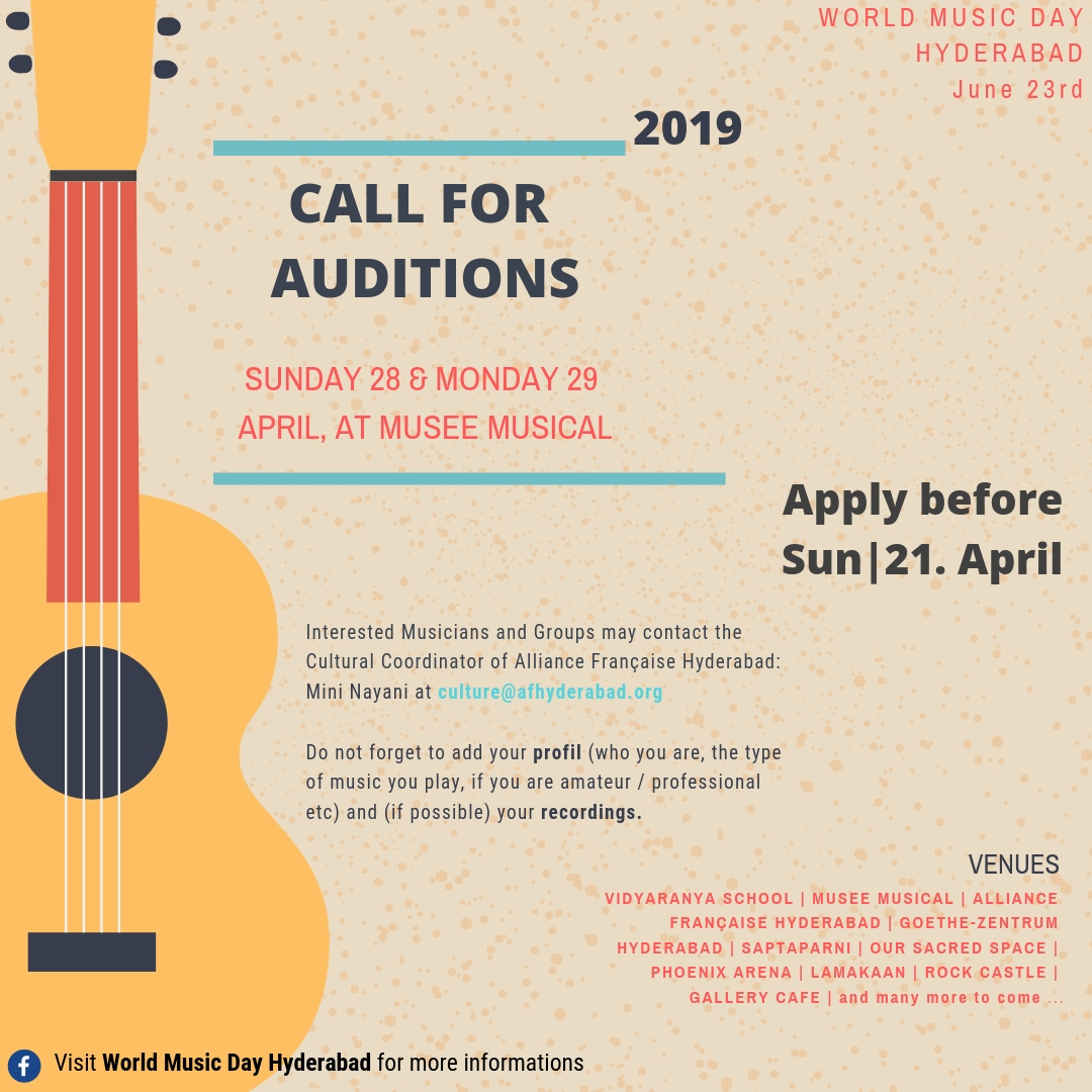 World Music Day Hyderabad - Call for Auditions