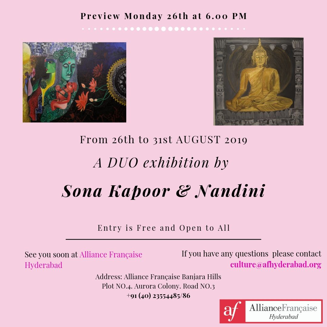 Art Exhibition - Indian Trails by Nandini R. Penna and Sona Kapoor - August 26th to 31st