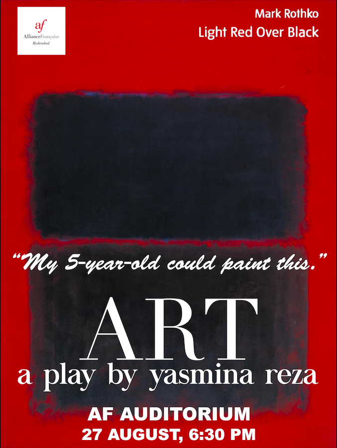 L'Art - English adaptation of French Play by Yasmina Reza  - Aug 27th at 6.30pm