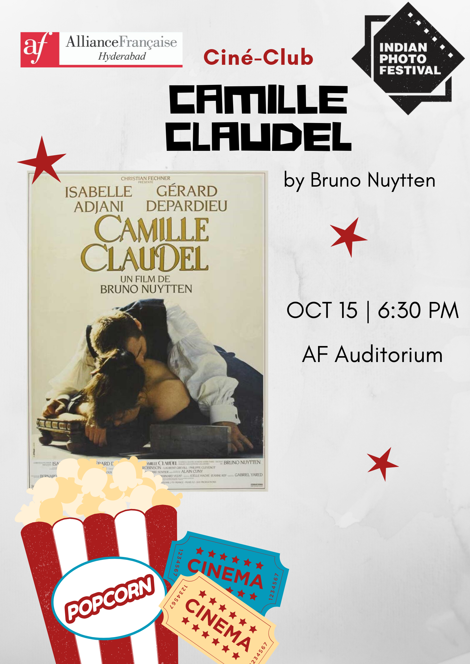 Ciné-Club   -    Camille Claudel   -   Oct 15    -   6.30pm