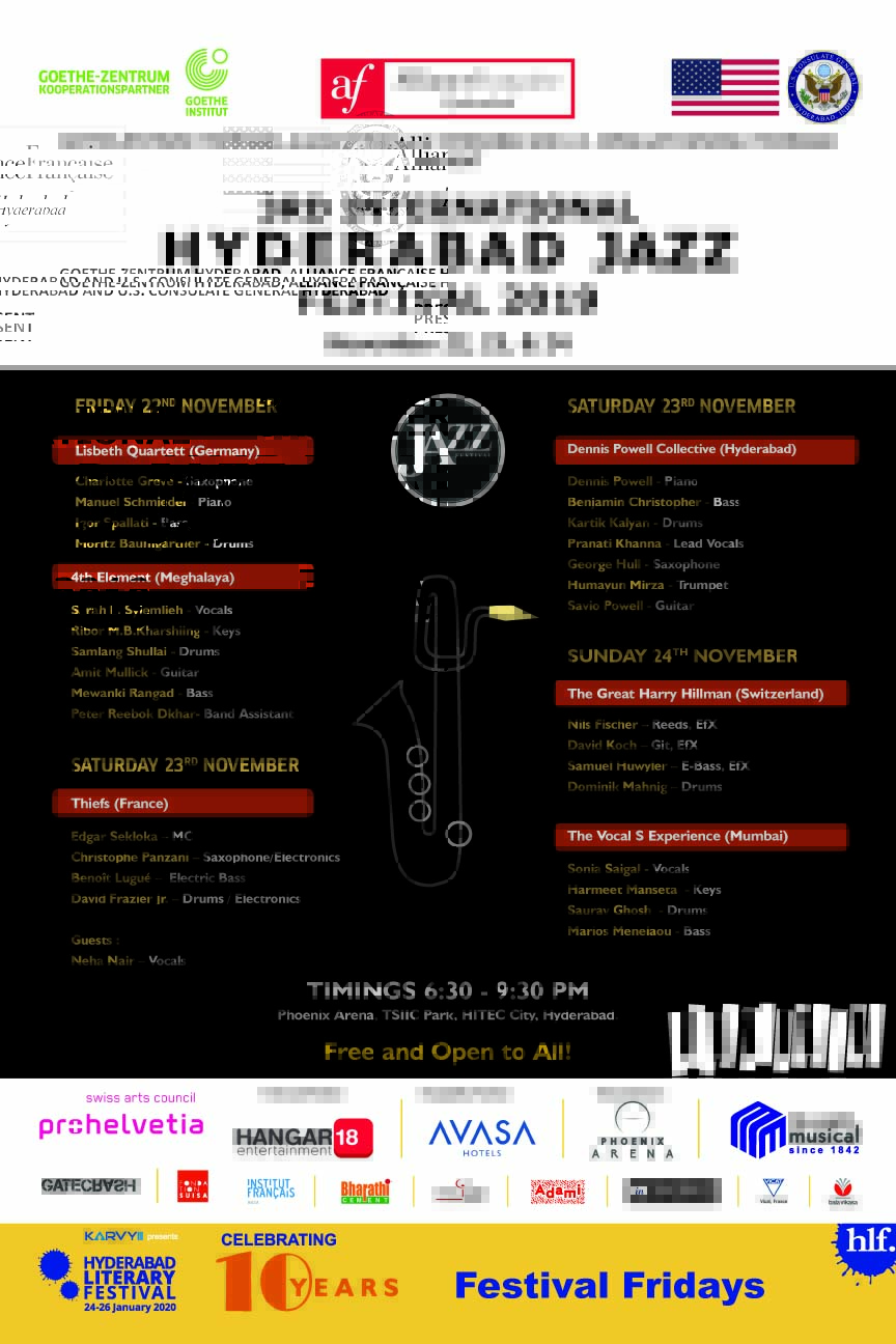 3rd International Hyderabad Jazz Festival  - Nov 22, 23, 24
